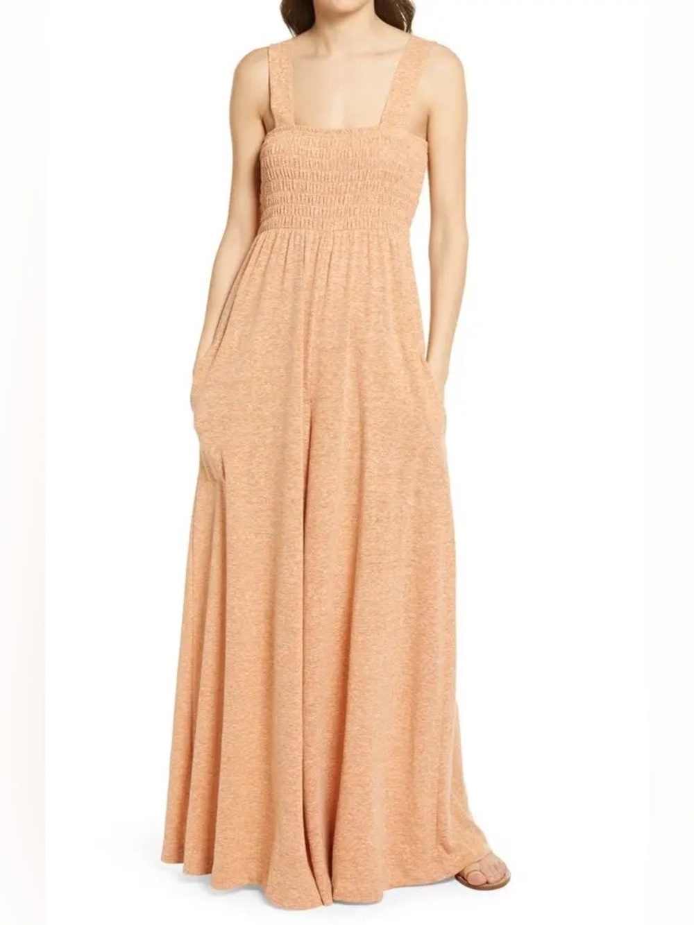 🌞🌵 FREE PEOPLE FP BEACH Homecoming Sleeveless Jumpsuit in Color Bronzer 🌵🌞